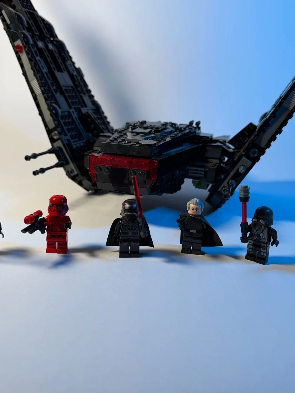Galactic Wing Building Set with Black and Red Minifigures - Kids Toys